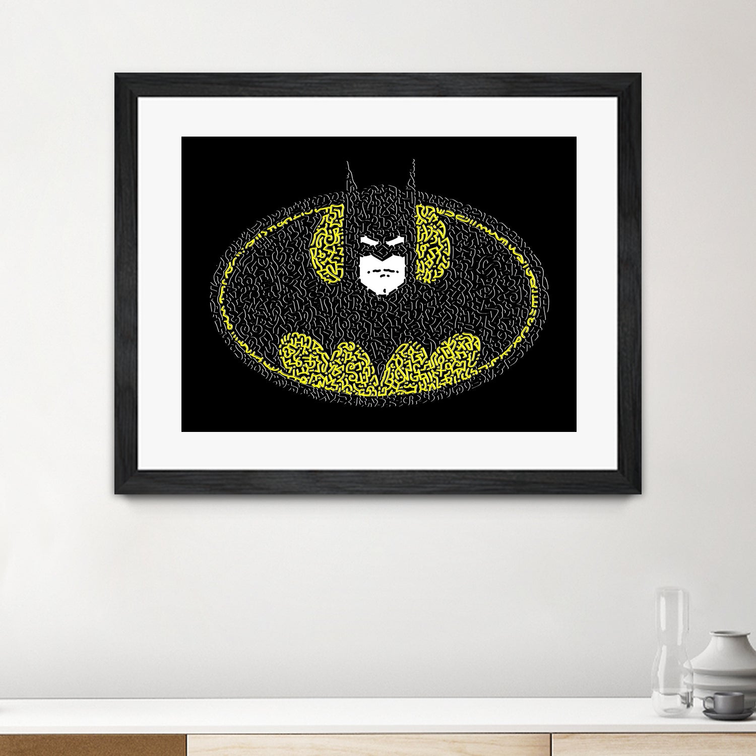 Batman Logo by Caroline BESSIERES on GIANT ART - black digital drawing