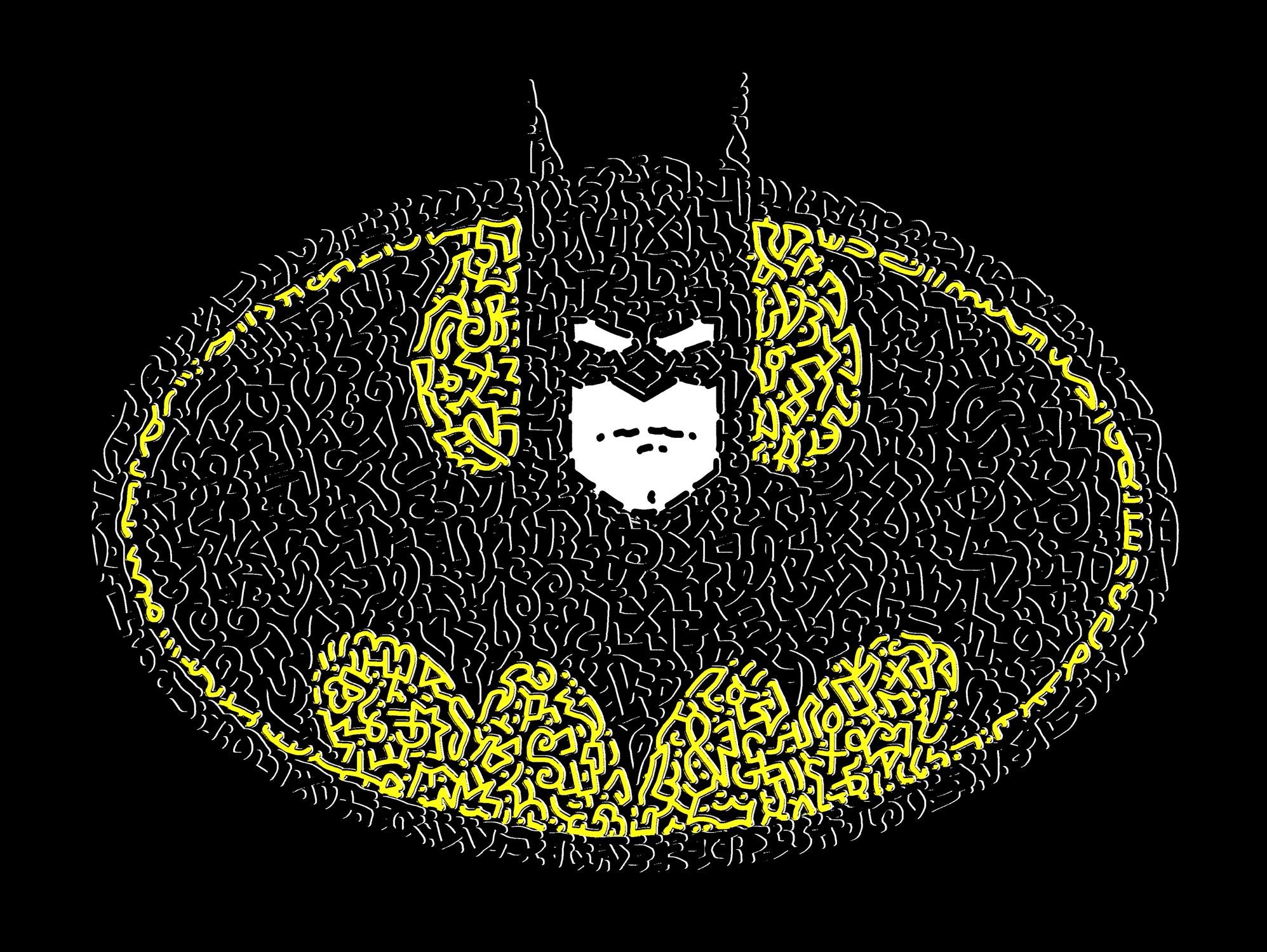 Batman Logo by Caroline BESSIERES on GIANT ART - black digital drawing