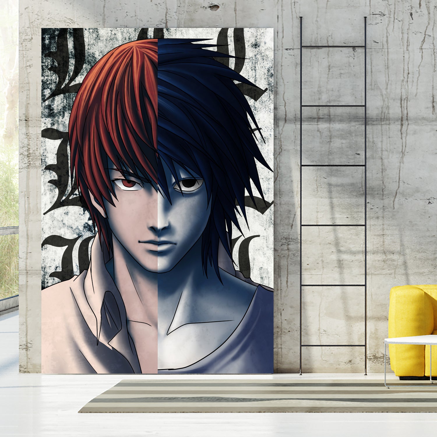 DEATHNOTE L and light by MCAshe 24 on GIANT ART - gray digital painting