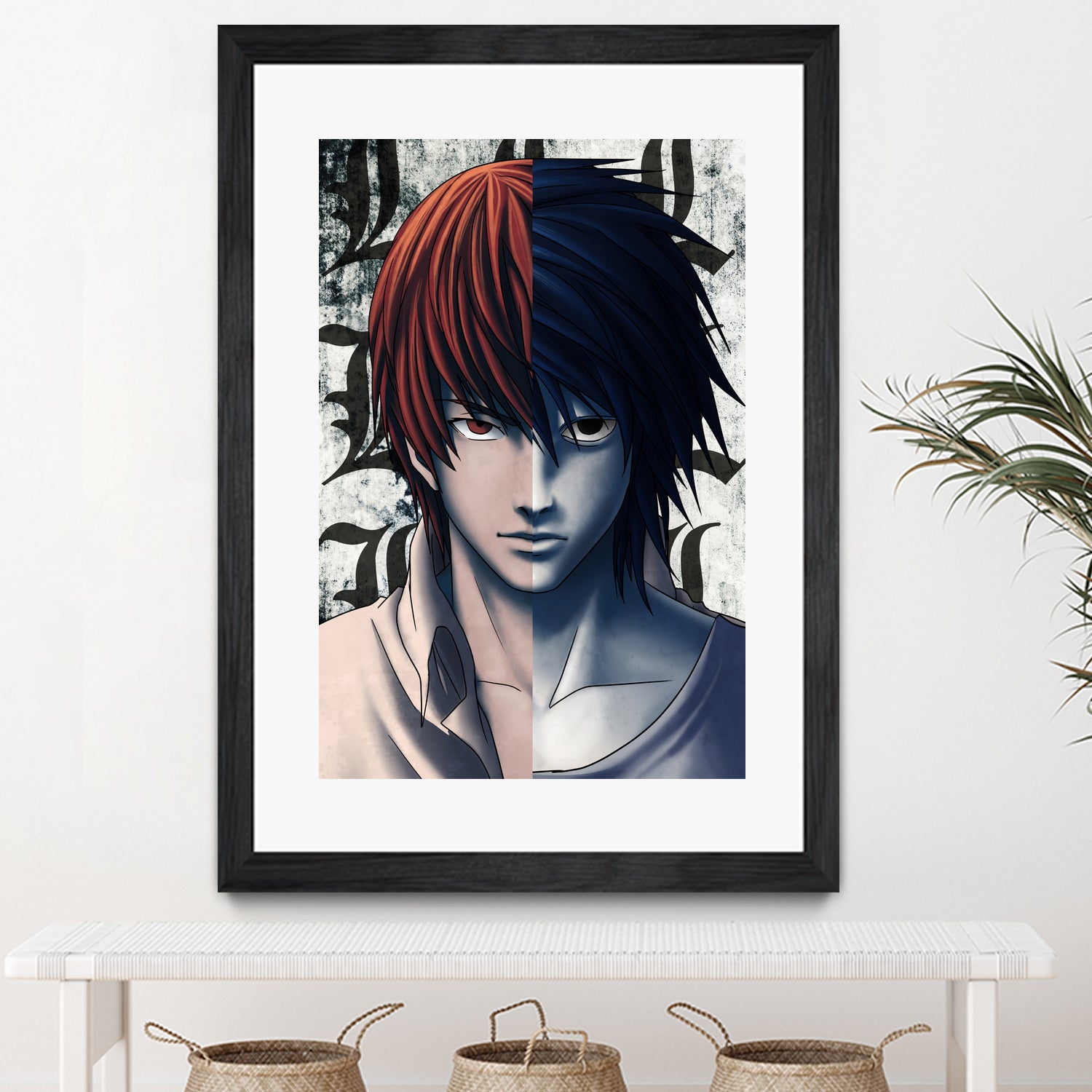 DEATHNOTE L and light by MCAshe 24 on GIANT ART - gray digital painting