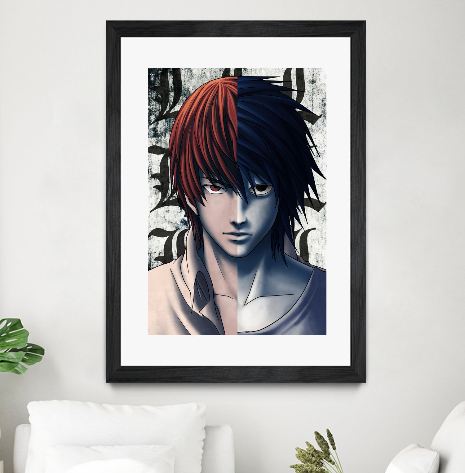 DEATHNOTE L and light by MCAshe 24 on GIANT ART - gray digital painting