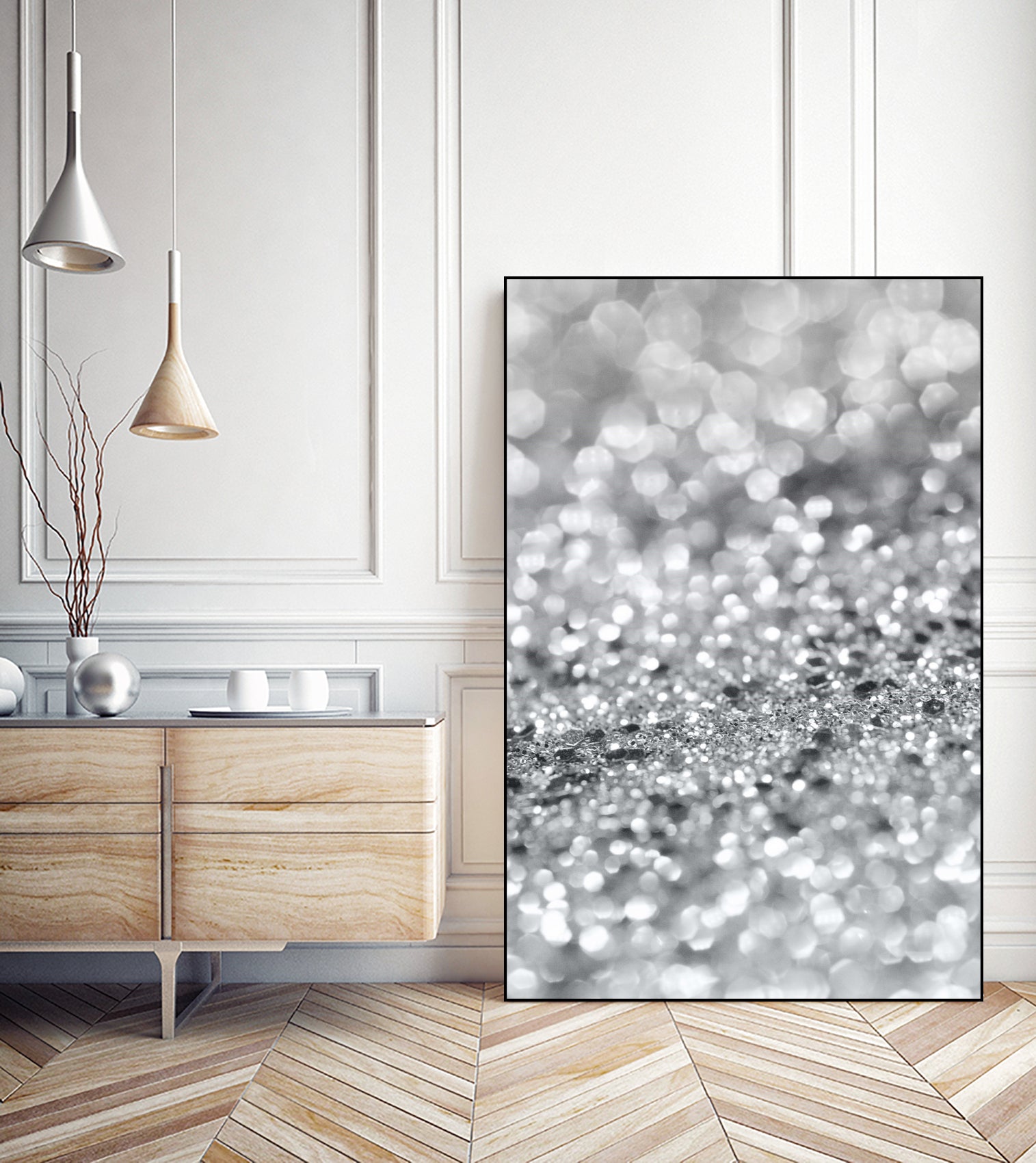 Silver Gray Lady Glitter #1 #shiny #decor #art by Anita & Bella Jantz on GIANT ART - gray photo manipulation