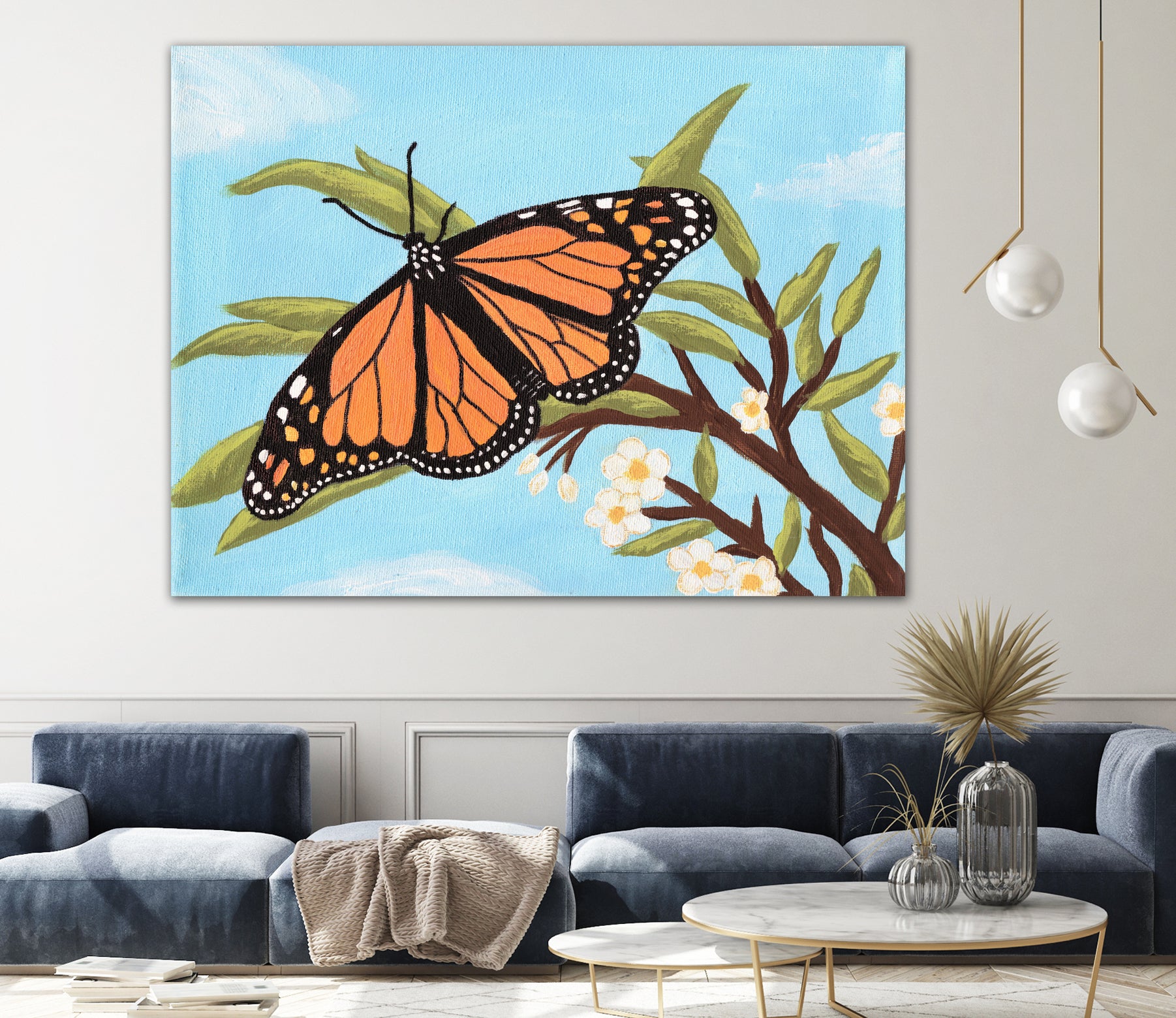 Monarch Butterfly by Living Word Designs Art Studio on GIANT ART - blue digital drawing