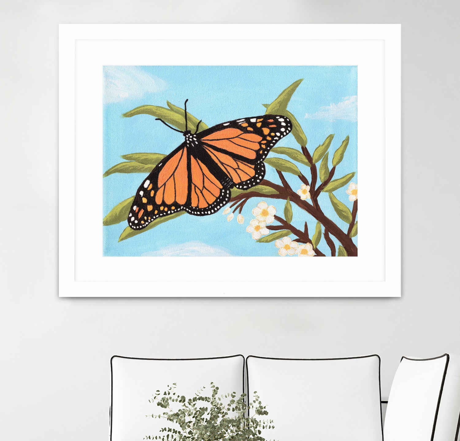 Monarch Butterfly by Living Word Designs Art Studio on GIANT ART - blue digital drawing