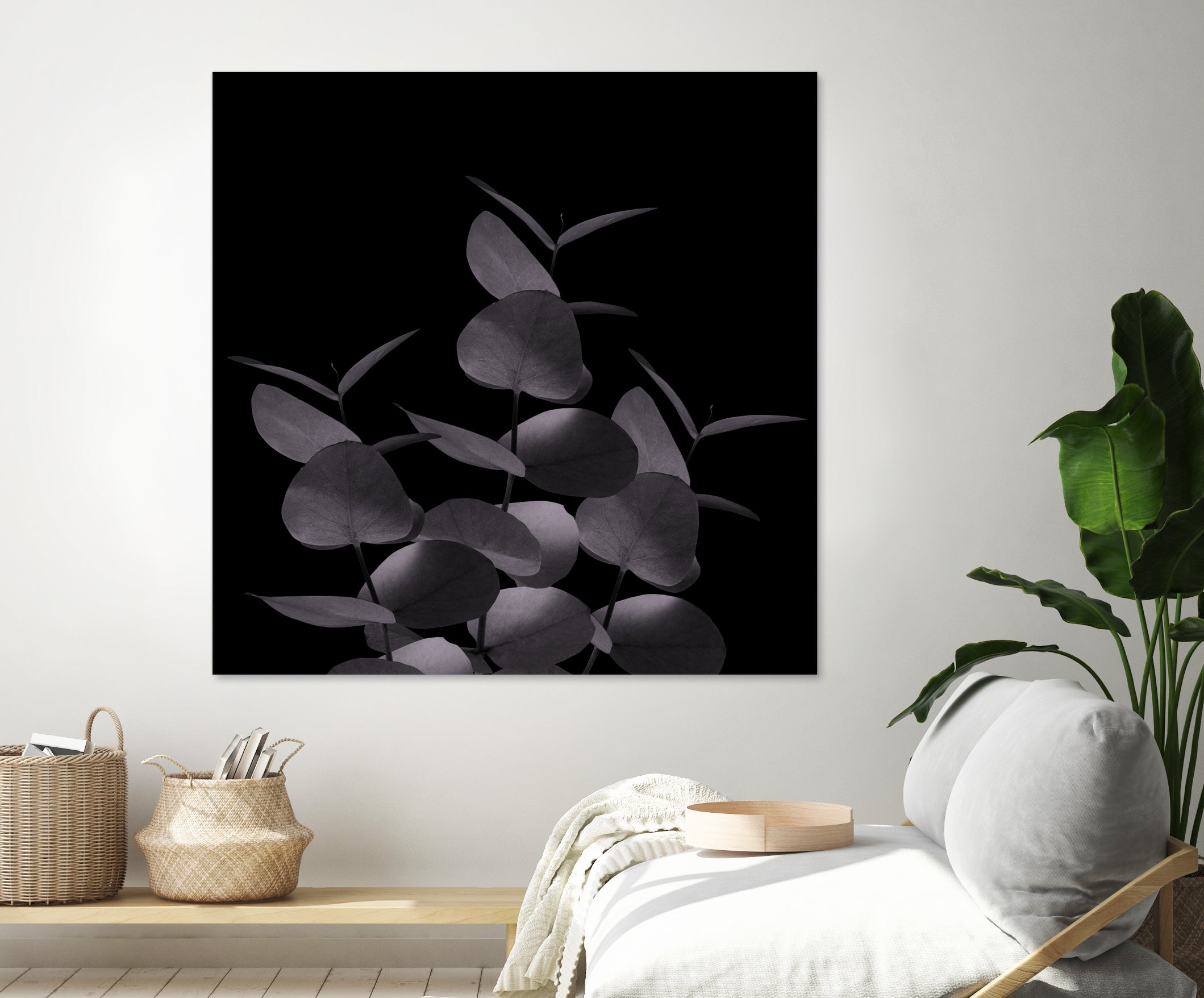 Eucalyptus Leaves Black Black #1 #foliage #decor #art by Anita & Bella Jantz on GIANT ART - black photo illustration