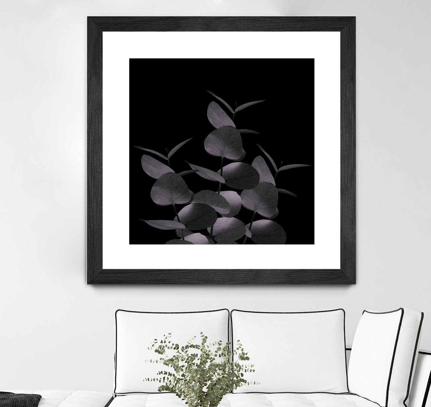 Eucalyptus Leaves Black Black #1 #foliage #decor #art by Anita & Bella Jantz on GIANT ART - black photo illustration