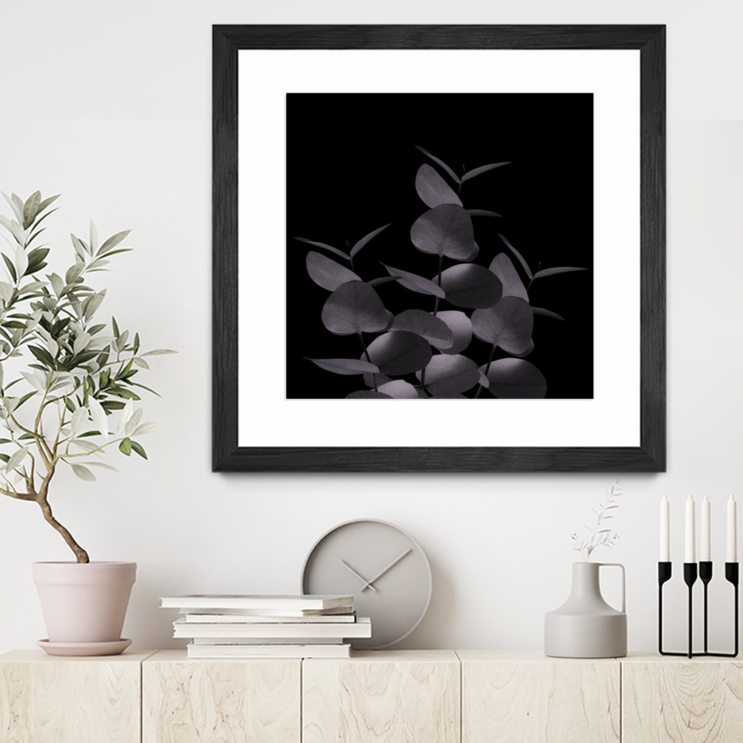 Eucalyptus Leaves Black Black #1 #foliage #decor #art by Anita & Bella Jantz on GIANT ART - black photo illustration