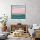 Touching Teal Blush Gray Watercolor Abstract #1 #painting by Anita & Bella Jantz on GIANT ART - green digital painting