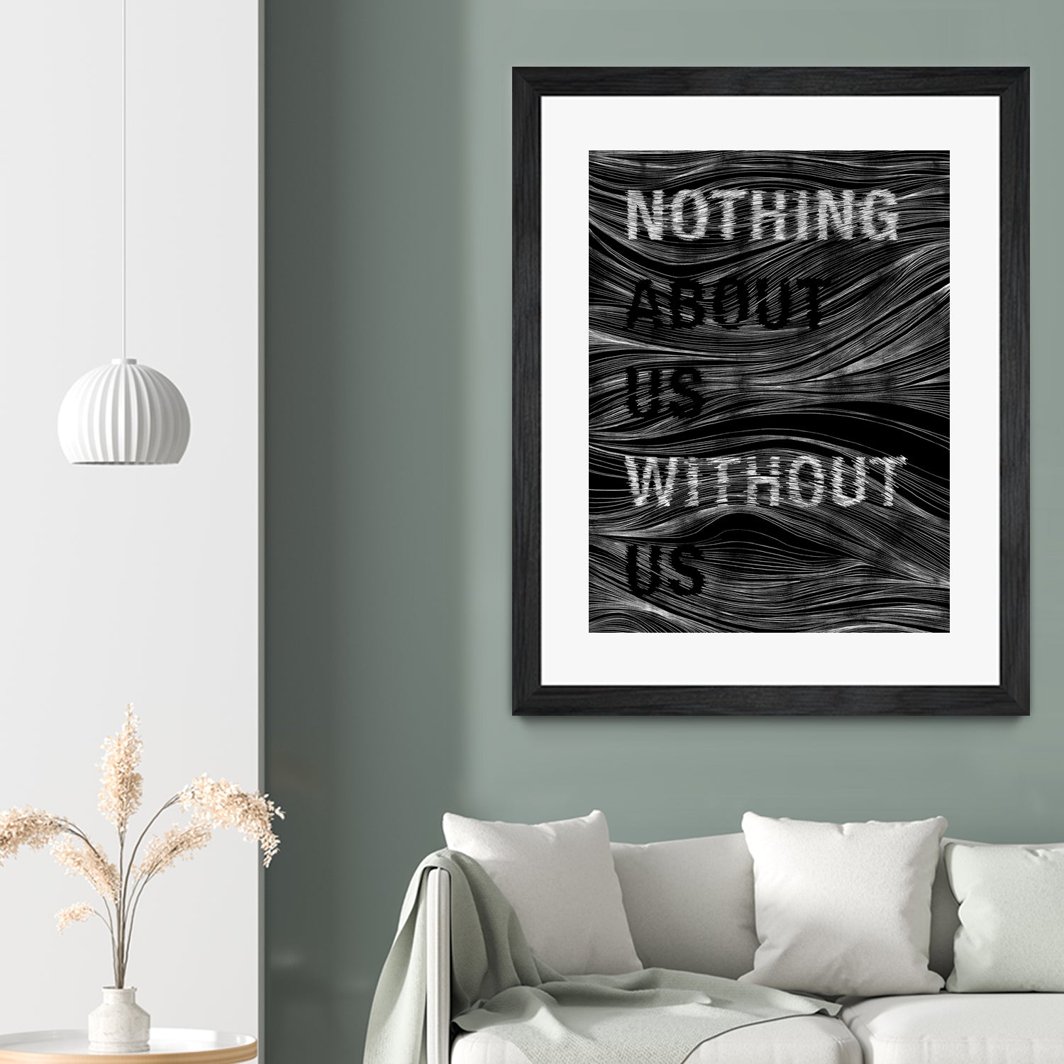 Nothing About Us Without Us by Martina Scott on GIANT ART - black typography