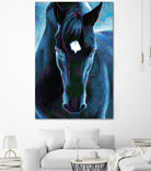 Stallion by Rafael Salazar on GIANT ART - blue digital painting