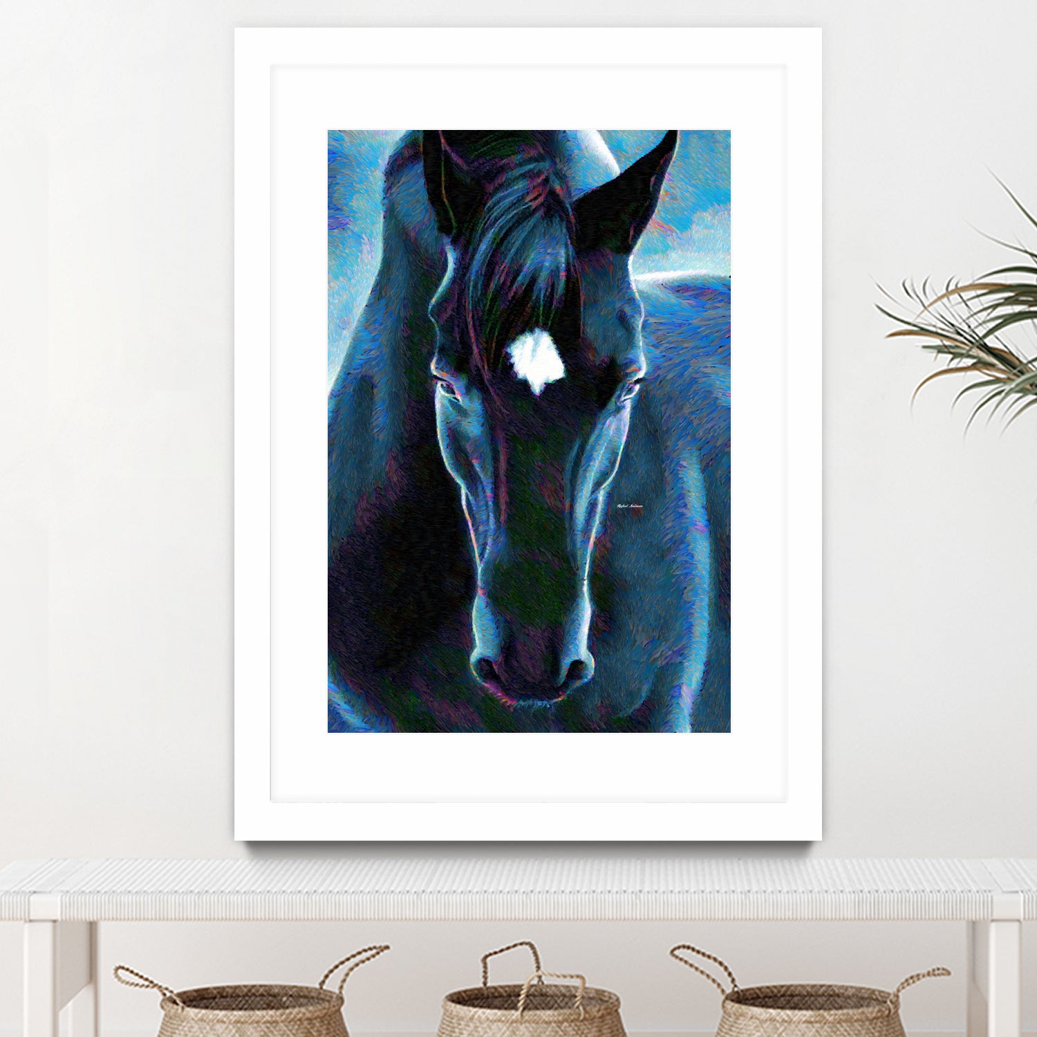 Stallion by Rafael Salazar on GIANT ART - blue digital painting