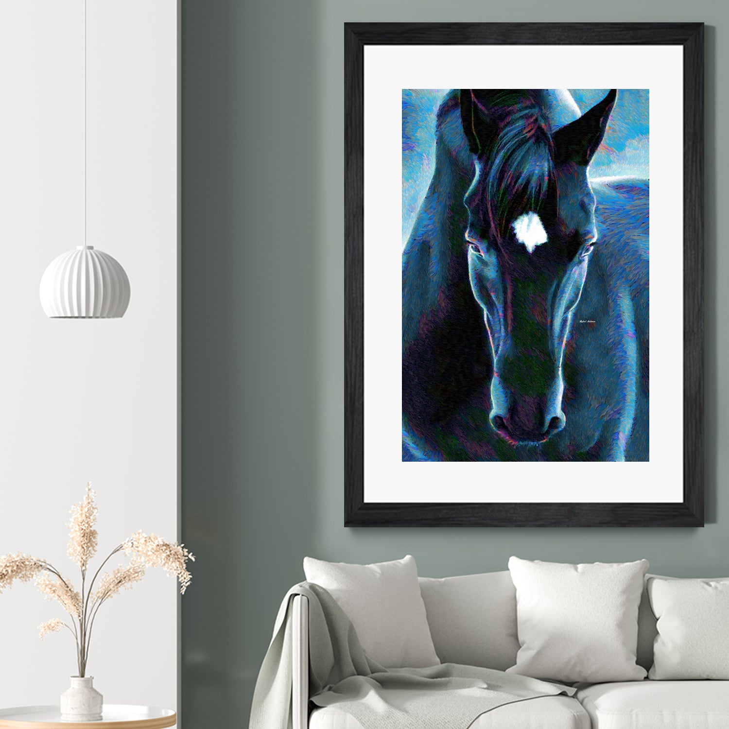 Stallion by Rafael Salazar on GIANT ART - blue digital painting