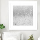 White Marble Silver Ombre Glitter Glam #1 #shiny #gem #decor by Anita & Bella Jantz on GIANT ART - gray photo illustration