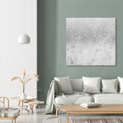 White Marble Silver Ombre Glitter Glam #1 #shiny #gem #decor by Anita & Bella Jantz on GIANT ART - gray photo illustration