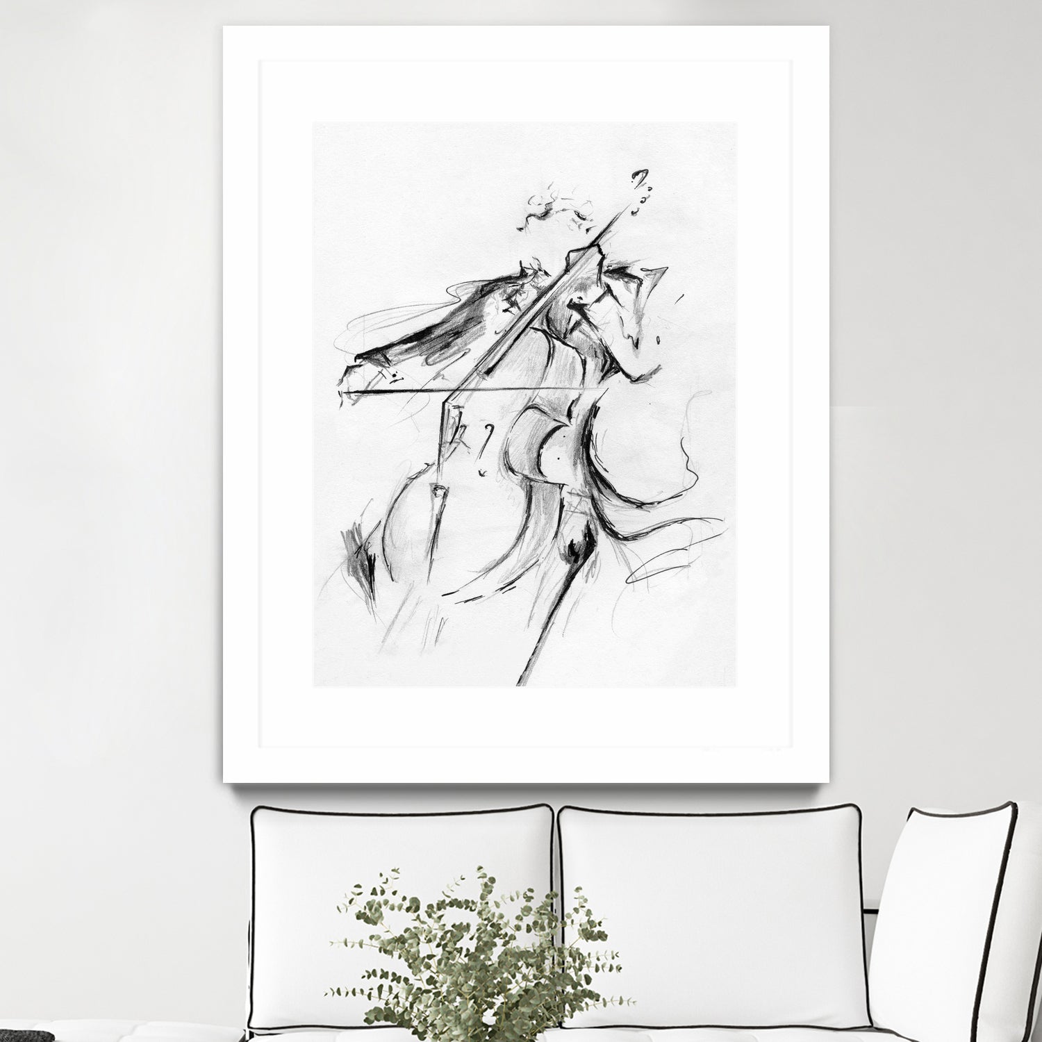 Cellist by Marc Allante on GIANT ART - black photo illustration