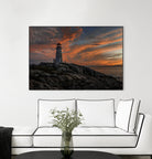 Sunset at Peggy's Point Lighthouse by Lorenzo Bustillo on GIANT ART - gray photo illustration