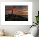 Sunset at Peggy's Point Lighthouse by Lorenzo Bustillo on GIANT ART - gray photo illustration