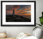 Sunset at Peggy's Point Lighthouse by Lorenzo Bustillo on GIANT ART - gray photo illustration