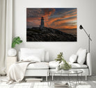 Sunset at Peggy's Point Lighthouse by Lorenzo Bustillo on GIANT ART - gray photo illustration
