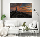 Sunset at Peggy's Point Lighthouse by Lorenzo Bustillo on GIANT ART - gray photo illustration