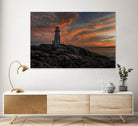 Sunset at Peggy's Point Lighthouse by Lorenzo Bustillo on GIANT ART - gray photo illustration