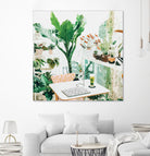 Junglow, Urban Jungle Botanical Home decor, Tropical Plants by Uma Gokhale on GIANT ART - green digital painting