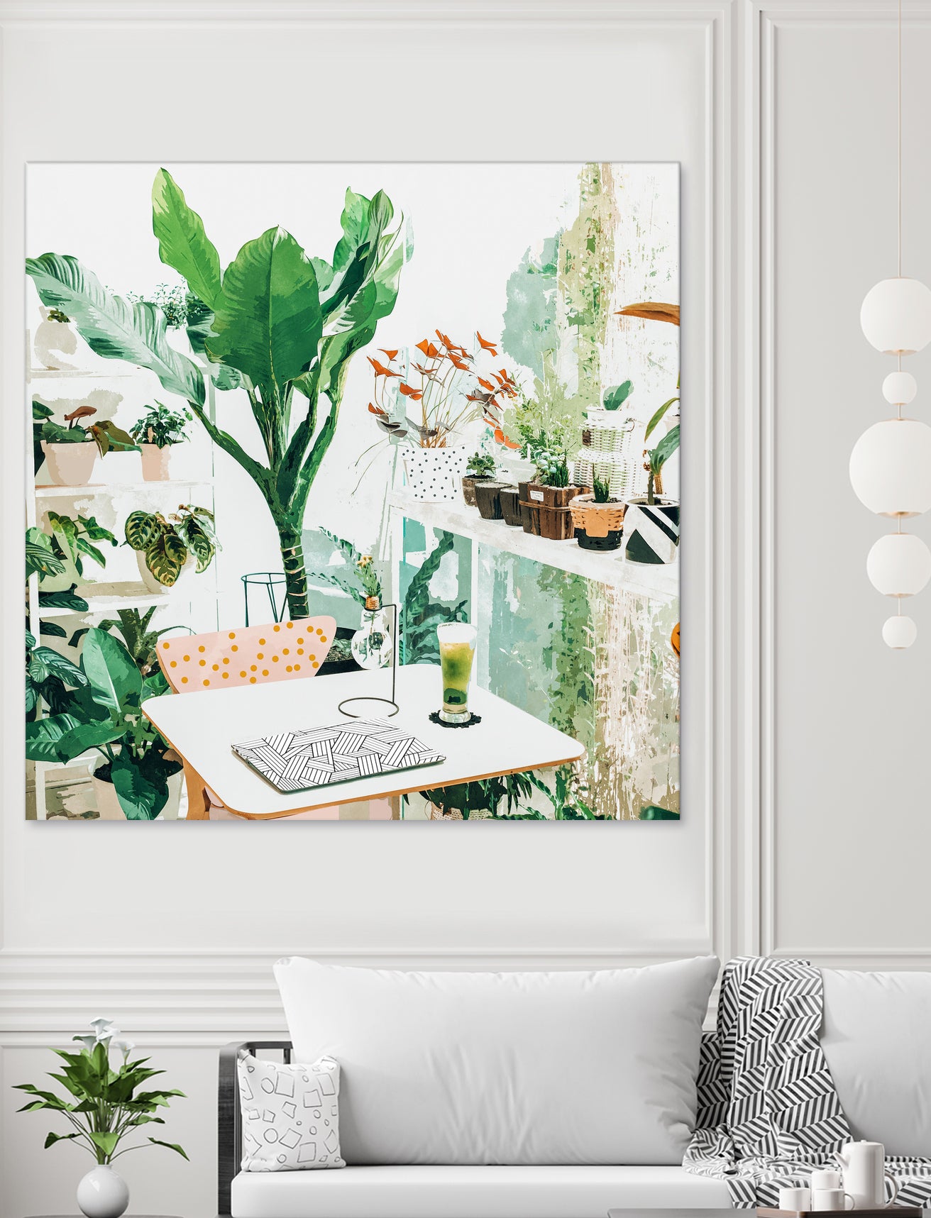 Junglow, Urban Jungle Botanical Home decor, Tropical Plants by Uma Gokhale on GIANT ART - green digital painting