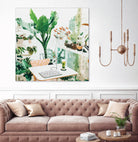 Junglow, Urban Jungle Botanical Home decor, Tropical Plants by Uma Gokhale on GIANT ART - green digital painting