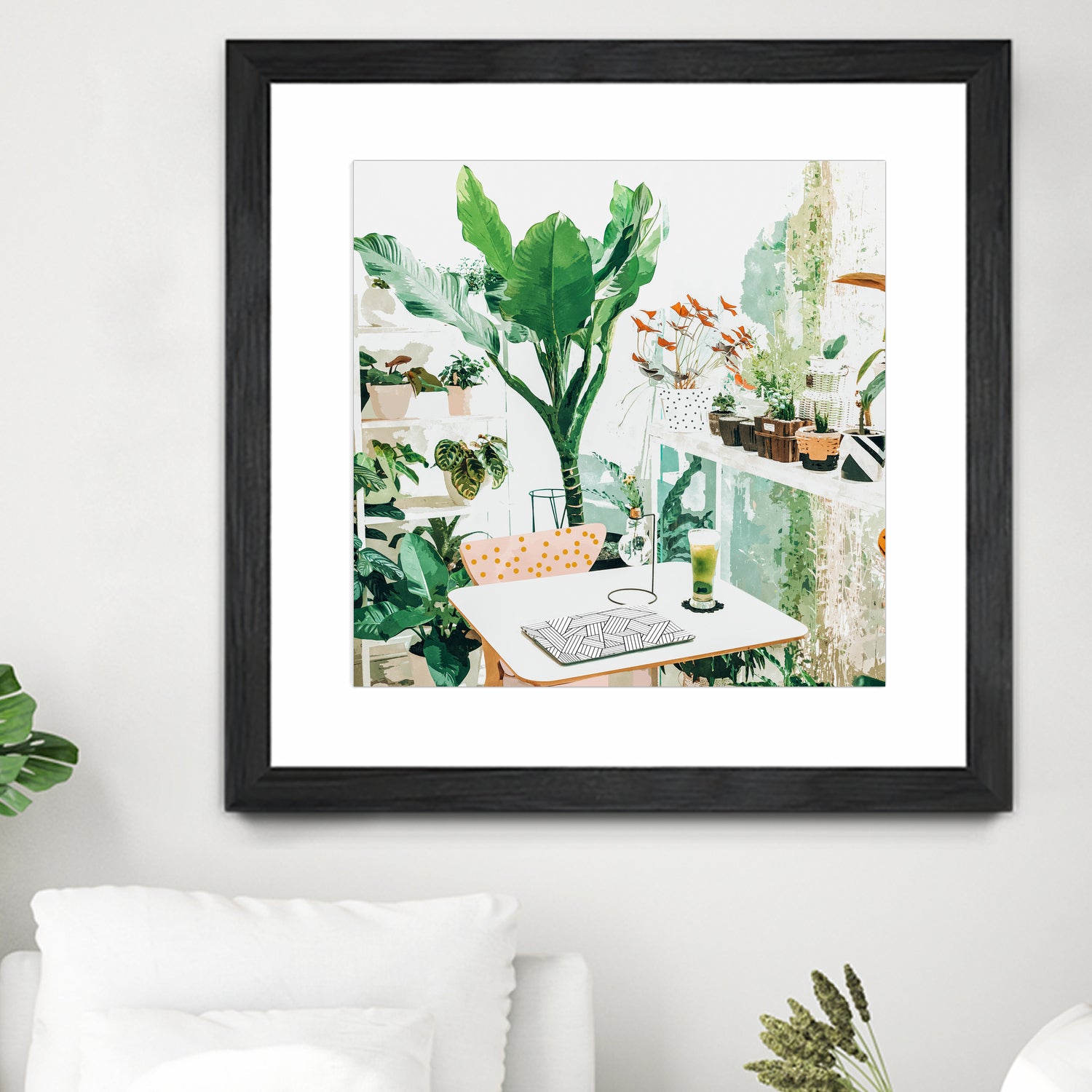 Junglow, Urban Jungle Botanical Home decor, Tropical Plants by Uma Gokhale on GIANT ART - green digital painting