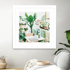 Junglow, Urban Jungle Botanical Home decor, Tropical Plants by Uma Gokhale on GIANT ART - green digital painting