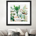 Junglow, Urban Jungle Botanical Home decor, Tropical Plants by Uma Gokhale on GIANT ART - green digital painting