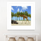 giraffe and hippo by Artem Avetisyan on GIANT ART - brown photo illustration