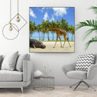 giraffe and hippo by Artem Avetisyan on GIANT ART - brown photo illustration