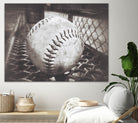 Softball on the Bench in Sepia by Leah McPhail on GIANT ART - brown photo illustration