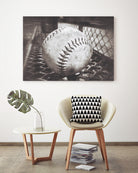 Softball on the Bench in Sepia by Leah McPhail on GIANT ART - brown photo illustration