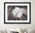 Softball on the Bench in Sepia by Leah McPhail on GIANT ART - brown photo illustration