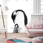 Black and White Penguins by Alessandra Minervini on GIANT ART - black digital painting