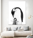 Black and White Penguins by Alessandra Minervini on GIANT ART - black digital painting