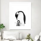 Black and White Penguins by Alessandra Minervini on GIANT ART - black digital painting