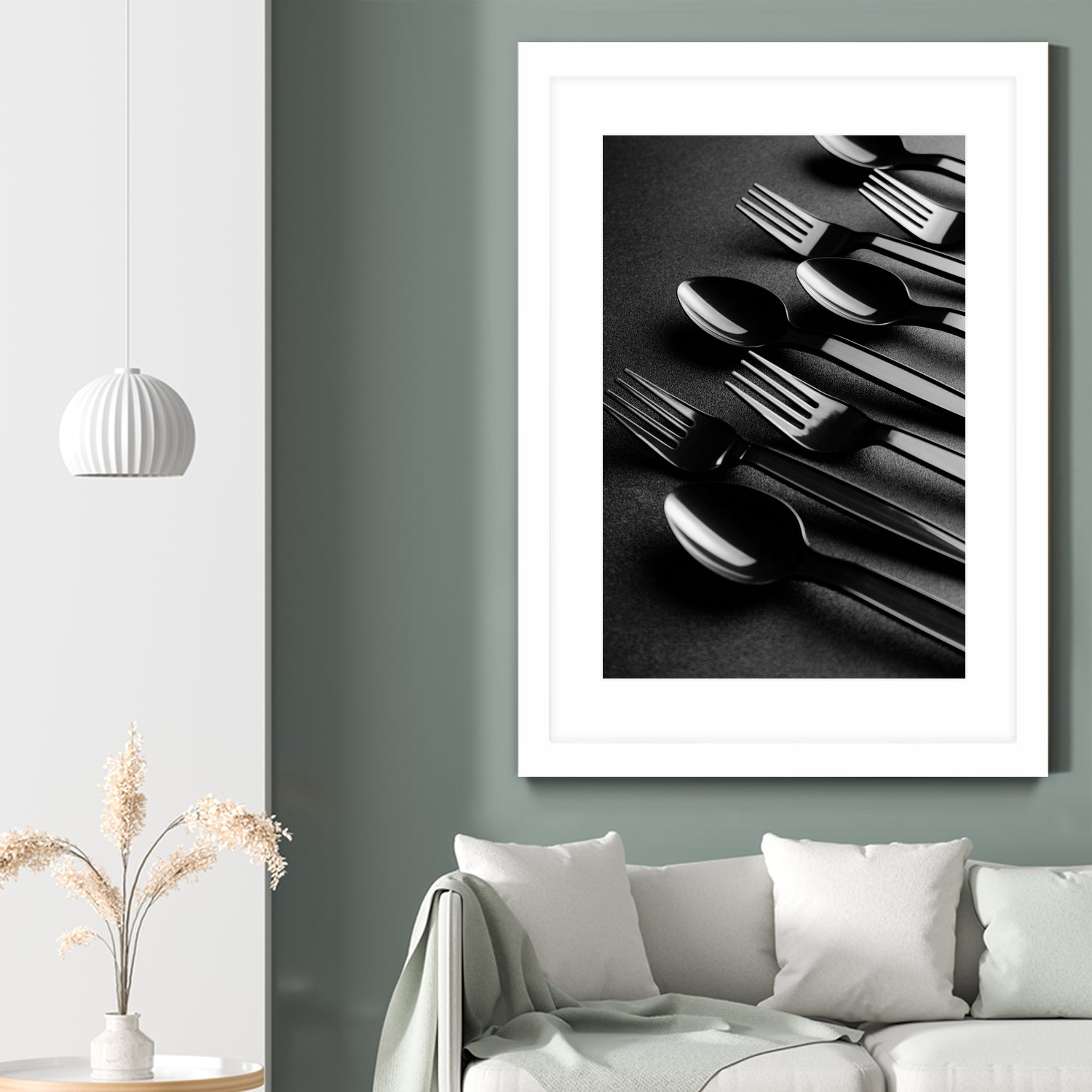 Black plastic cutlery by Studio OMG on GIANT ART - black photo illustration