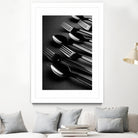 Black plastic cutlery by Studio OMG on GIANT ART - black photo illustration