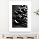 Black plastic cutlery by Studio OMG on GIANT ART - black photo illustration