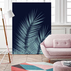 Navy Blue Palm Leaves Dream - Cali Summer Vibes #1 #tropical by Anita & Bella Jantz on GIANT ART - blue photo illustration