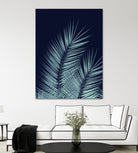 Navy Blue Palm Leaves Dream - Cali Summer Vibes #1 #tropical by Anita & Bella Jantz on GIANT ART - blue photo illustration