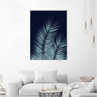 Navy Blue Palm Leaves Dream - Cali Summer Vibes #1 #tropical by Anita & Bella Jantz on GIANT ART - blue photo illustration