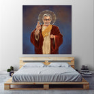 Saint Jeff of Goldblum by Vincent Carrozza on GIANT ART - blue digital painting