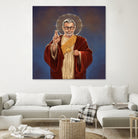 Saint Jeff of Goldblum by Vincent Carrozza on GIANT ART - blue digital painting