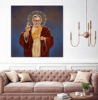 Saint Jeff of Goldblum by Vincent Carrozza on GIANT ART - blue digital painting