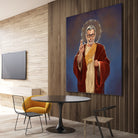 Saint Jeff of Goldblum by Vincent Carrozza on GIANT ART - blue digital painting