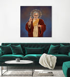 Saint Jeff of Goldblum by Vincent Carrozza on GIANT ART - blue digital painting